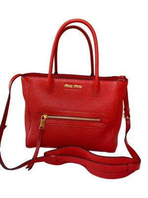 Miu Miu Rote Einkaufstasche