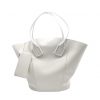 Bolso tote Basket Bottega Veneta en cuero blanco