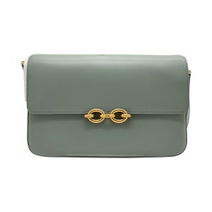 Saint Laurent Le Maillon bag in sage green leather