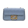 Fendi Baguette Chain midi bag in light blue leather
