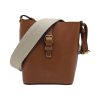 Saint Laurent braune Mini-Eimertasche aus Leder