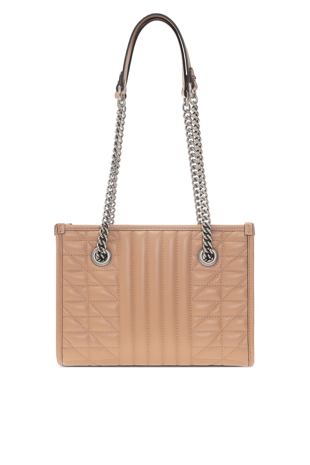 Gucci GG Marmont Shopping Bag in Beige Leather - detail view