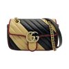 Gucci GG Marmont two-tone bag in black and beige leather