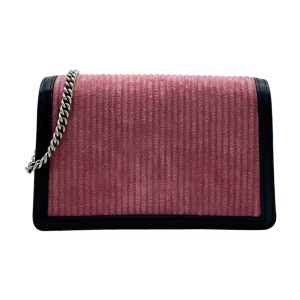 Gucci Dionysus Super Mini in pink and blue velvet - detail view