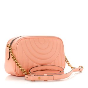 Gucci GG Marmont Camera bag peachy pink leather shoulder bag - detail view