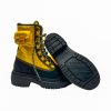 Bottes motardes Fendi Domino jaune et marron