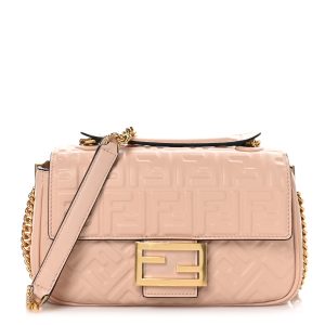 Fendi Baguette Chain midi bag in light pink leather