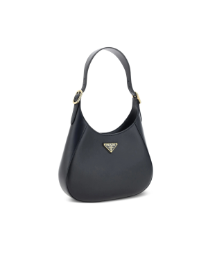 Prada City shoulder bag in black leather - detail view