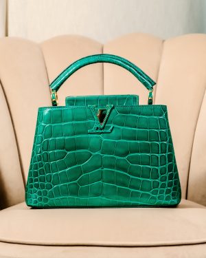 Louis Vuitton Capucines BB Bag in Emerald Green Crocodile