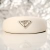 Prada Re-Nylon gepolsterter Haarreif in Weiß