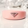 Diadema Prada Re-Nylon acolchada rosa