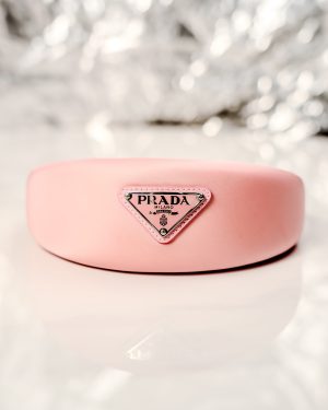 Pink Prada Re-Nylon Padded Headband