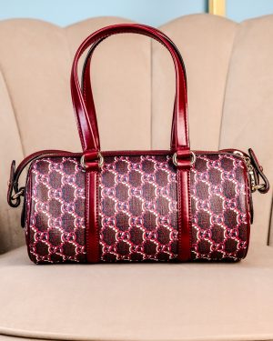 Gucci GG Shadow burgundy handbag with shoulder strap