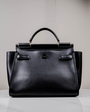 Dolce & Gabbana Sicily 62 Soft large black leather handbag