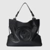 Gucci Blondie Medium Black Leather Tote Bag