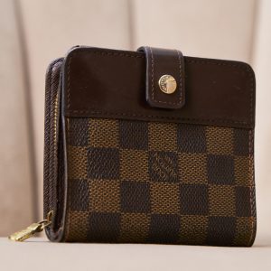 Portafoglio Louis Vuitton Damier Ebene con cerniera - dettaglio