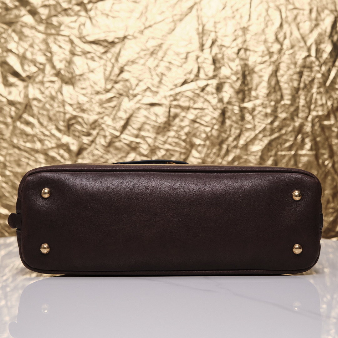 Sac Miu Miu Aventure medium en nappa marron bruyère - vue détaillée
