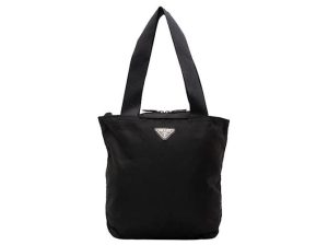 Black Prada Nylon Tote Bag